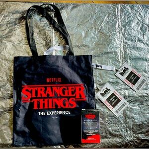 VIP: Stranger Things the Experience gift! bitty boom speaker, tote and lanyards